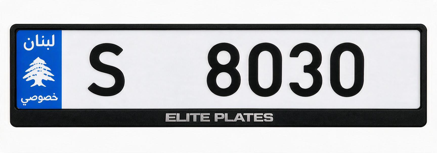 Lebanese private license plate S 8030